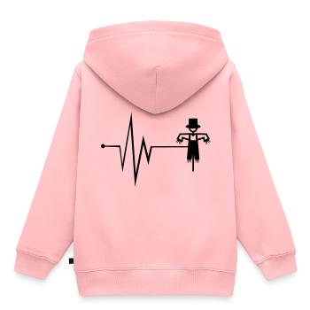 Vogelscheuche Puls - Kinder Premium Organic Hoodie - Rosa - Hinten - AI Model Kid Female (0cm)