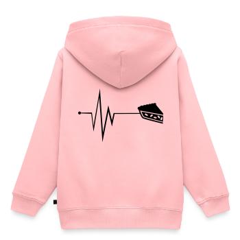 Apfelkuchen Puls - Kinder Premium Organic Hoodie - Rosa - Hinten - AI Model Kid Female (0cm)