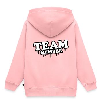 Membres de l’équipe - Sweat Premium à capuche enfant bio - rose - Dos - AI Model Kid Female (0cm)