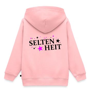 Seltenheit Selten Limitiert - Kinder Premium Organic Hoodie - Rosa - Hinten - AI Model Kid Female (0cm)