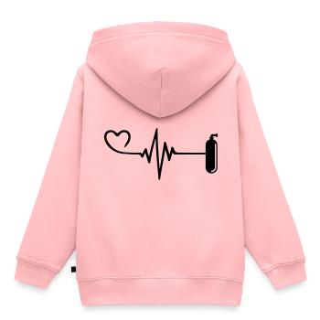 Oxygen Diving Pulse Heart - Kids Premium Organic Hoodie - rose - Back - AI Model Kid Female (0cm)