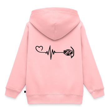 Diving goggles pulse heart - Kids Premium Organic Hoodie - rose - Back - AI Model Kid Female (0cm)