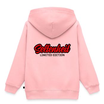 Seltenheit Limited Edition - Kinder Premium Organic Hoodie - Rosa - Hinten - AI Model Kid Female (0cm)