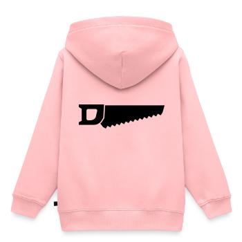 Icône de scie - Sweat Premium à capuche enfant bio - rose - Dos - AI Model Kid Female (0cm)