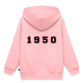 1950 Year Number - Kids Premium Organic Hoodie - rose - Back - AI Model Kid Female (0cm)