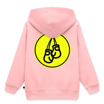 Symbole des gants de boxe - Sweat Premium à capuche enfant bio - rose - Dos - AI Model Kid Female (0cm)