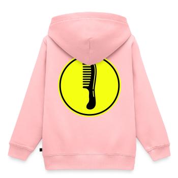 Kamm Friseur icon - Kinder Premium Organic Hoodie - Rosa - Hinten - AI Model Kid Female (0cm)
