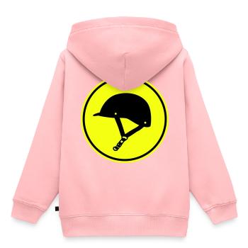Reiterhut icon - Kinder Premium Organic Hoodie - Rosa - Hinten - AI Model Kid Female (0cm)