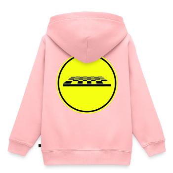 Symbole d’échiquier - Sweat Premium à capuche enfant bio - rose - Dos - AI Model Kid Female (0cm)