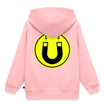 Hufeisen magnet - Kinder Premium Organic Hoodie - Rosa - Hinten - AI Model Kid Female (0cm)