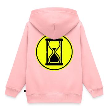 Icône de sablier - Sweat Premium à capuche enfant bio - rose - Dos - AI Model Kid Female (0cm)