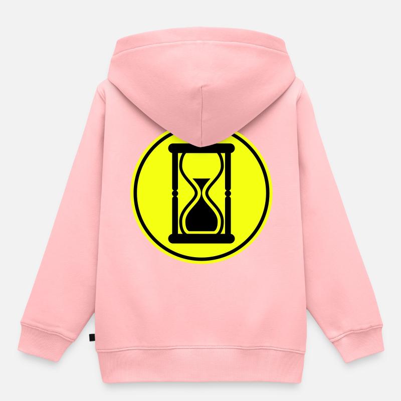 Icône de sablier - Sweat Premium à capuche enfant bio - rose