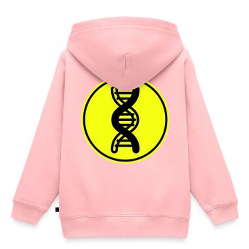 Symbole adn - Sweat Premium à capuche enfant bio - rose - Dos - AI Model Kid Female (0cm)