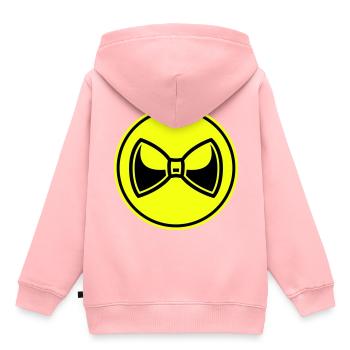 Nœud papillon Gentleman - Sweat Premium à capuche enfant bio - rose - Dos - AI Model Kid Female (0cm)
