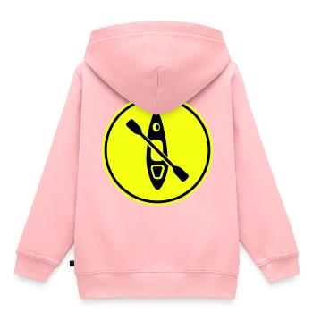 Kanu icon - Kinder Premium Organic Hoodie - Rosa - Hinten - AI Model Kid Female (0cm)