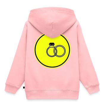 Symbole des alliances - Sweat Premium à capuche enfant bio - rose - Dos - AI Model Kid Female (0cm)