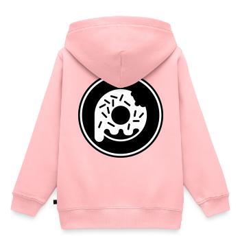 Eating donut - Kids Premium Organic Hoodie - rose - Back - AI Model Kid Female (0cm)