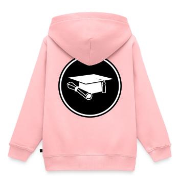 Student mütze - Kinder Premium Organic Hoodie - Rosa - Hinten - AI Model Kid Female (0cm)