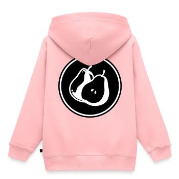 Birne Obst - Kinder Premium Organic Hoodie - Rosa - Hinten - AI Model Kid Female (0cm)