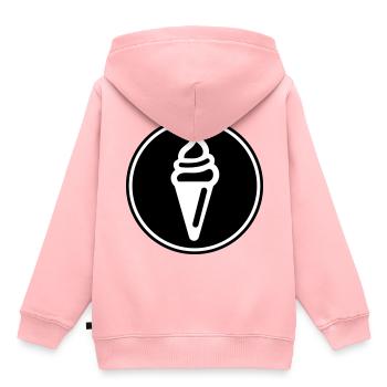 Icône d’icône de glace - Sweat Premium à capuche enfant bio - rose - Dos - AI Model Kid Female (0cm)