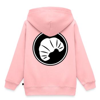 Croissant icon - Kids Premium Organic Hoodie - rose - Back - AI Model Kid Female (0cm)