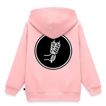 Spieß grill Icon - Kinder Premium Organic Hoodie - Rosa - Hinten - AI Model Kid Female (0cm)