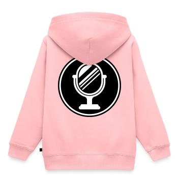 Spiegel Icon Silhouette - Kinder Premium Organic Hoodie - Rosa - Hinten - AI Model Kid Female (0cm)