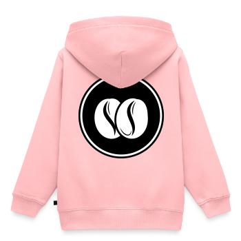 Symbole du grain de café - Sweat Premium à capuche enfant bio - rose - Dos - AI Model Kid Female (0cm)