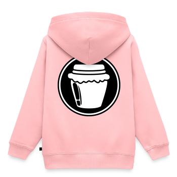 Abeille symbole miel - Sweat Premium à capuche enfant bio - rose - Dos - AI Model Kid Female (0cm)