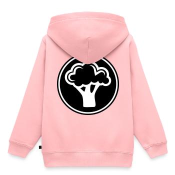 Broccoli Vegetables - Kids Premium Organic Hoodie - rose - Back - AI Model Kid Female (0cm)