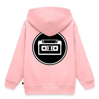 Cassette Tape Symbol - Kids Premium Organic Hoodie - rose - Back - AI Model Kid Female (0cm)