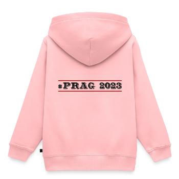 Prag 2023 - Kinder Premium Organic Hoodie - Rosa - Hinten - AI Model Kid Female (0cm)
