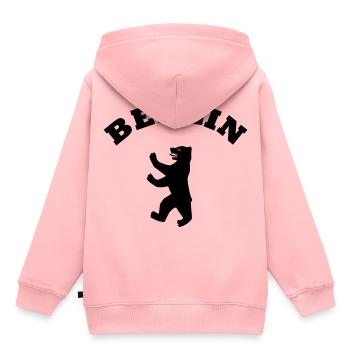 Berlin Baer - Sweat Premium à capuche enfant bio - rose - Dos - AI Model Kid Female (0cm)