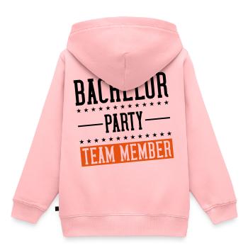 junggesellen abschied party - Kinder Premium Organic Hoodie - Rosa - Hinten - AI Model Kid Female (0cm)