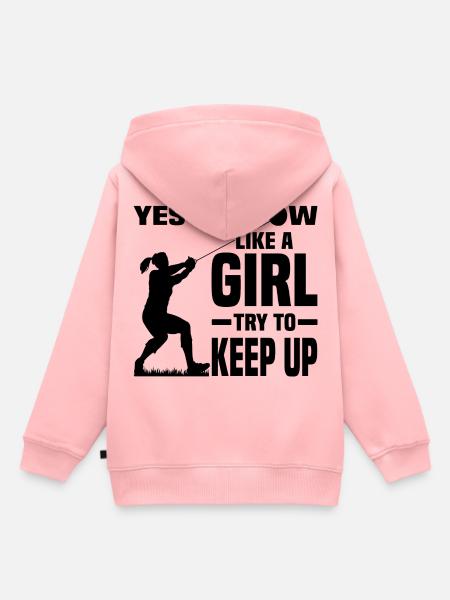 Hammerwerfen - Hoodie Premium barn ekologisk - rosa