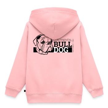 Continental Bulldog - Kinder Premium Organic Hoodie - Rosa - Hinten - AI Model Kid Female (0cm)