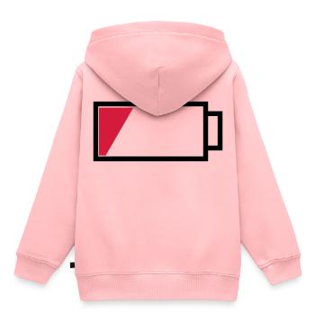 Battery empty - Kids Premium Organic Hoodie - rose - Back - AI Model Kid Female (0cm)