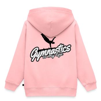 La gymnastique est ma vie - gymnastique - Sweat Premium à capuche enfant bio - rose - Dos - AI Model Kid Female (0cm)
