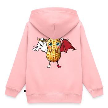 Erdnuss Engel Teufel Erdnuss okkult spirituell - Kinder Premium Organic Hoodie - Rosa - Hinten - AI Model Kid Female (0cm)