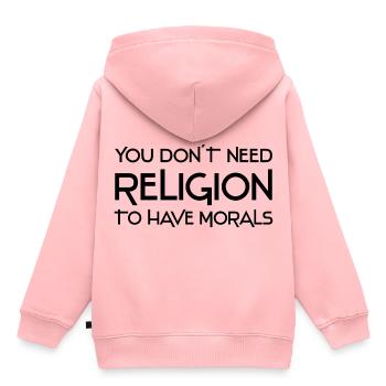 Athéisme - Sweat Premium à capuche enfant bio - rose - Dos - AI Model Kid Female (0cm)