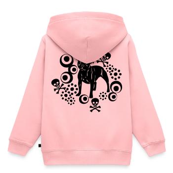 sbtart008_2 - Sweat Premium à capuche enfant bio - rose - Dos - AI Model Kid Female (0cm)