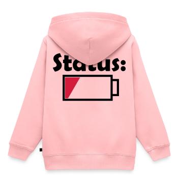 Akku Status leer - Kinder Premium Organic Hoodie - Rosa - Hinten - AI Model Kid Female (0cm)