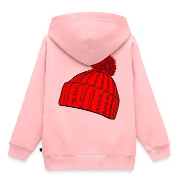 chapeau - Sweat Premium à capuche enfant bio - rose - Dos - AI Model Kid Female (0cm)