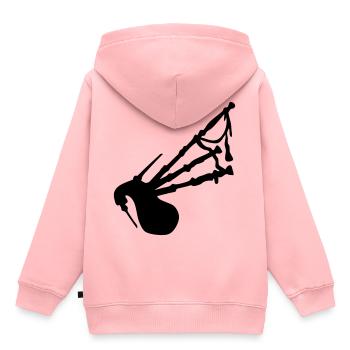 bretonisches bretonisches Musikinstrument - Kinder Premium Organic Hoodie - Rosa - Hinten - AI Model Kid Female (0cm)