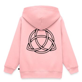 Keltische Knoten wundervolles Keltisches Symbol - Kinder Premium Organic Hoodie - Rosa - Hinten - AI Model Kid Female (0cm)