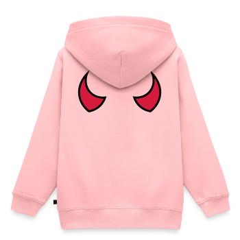 Teufelshörner - cornes de diable - cornes du diable - Sweat Premium à capuche enfant bio - rose - Dos - AI Model Kid Female (0cm)