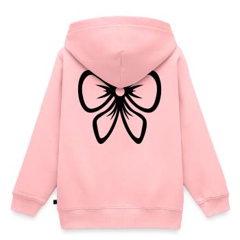 Geschenkschleife / gift bow / arc cadeau - Kinder Premium Organic Hoodie - Rosa - Hinten - AI Model Kid Female (0cm)