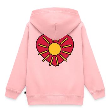 Soleil Soleil - sunshine - soleil - Sweat Premium à capuche enfant bio - rose - Dos - AI Model Kid Female (0cm)