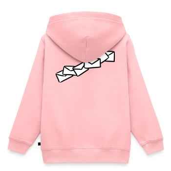 Briefe Nachrichten Sendung message letters - Kinder Premium Organic Hoodie - Rosa - Hinten - AI Model Kid Female (0cm)