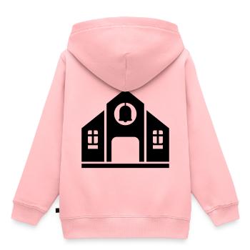 Église - Sweat Premium à capuche enfant bio - rose - Dos - AI Model Kid Female (0cm)